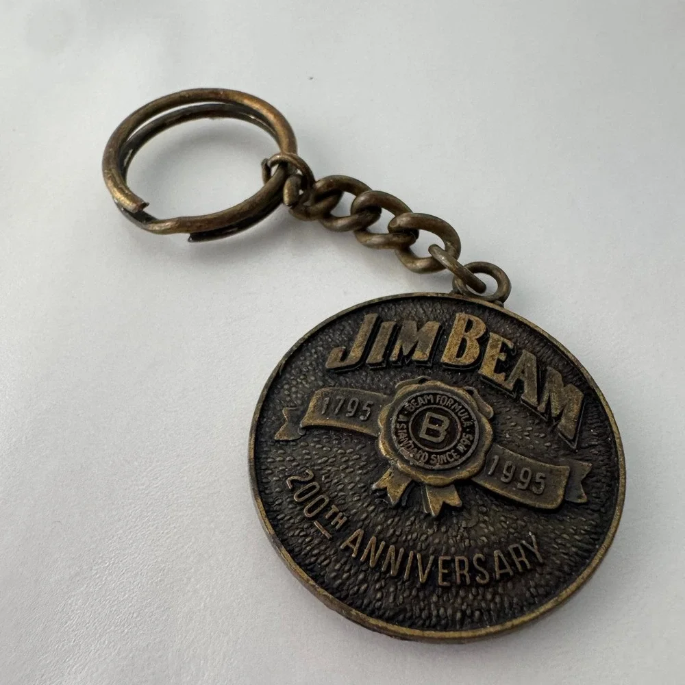 Jim Beam 200th Anniversary 1795 1995 Commemorative Metal Keychain‎